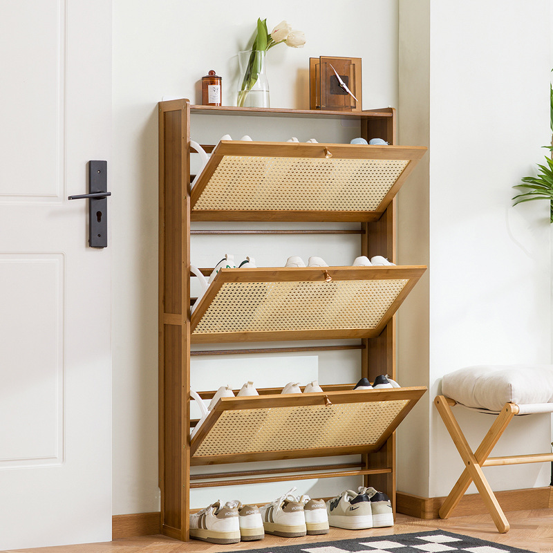 Lemari sepatu kayu rumah tangg - Room Divider Bamboo ulasan dan harga