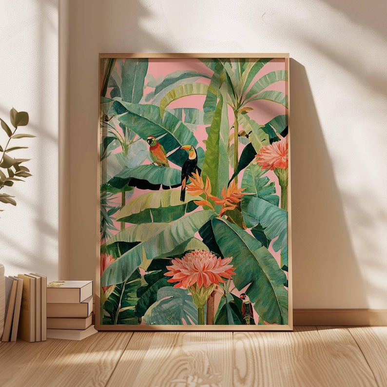 1 Buah Poster Kanvas Tropis Re - Office Furniture Modern ulasan dan harga