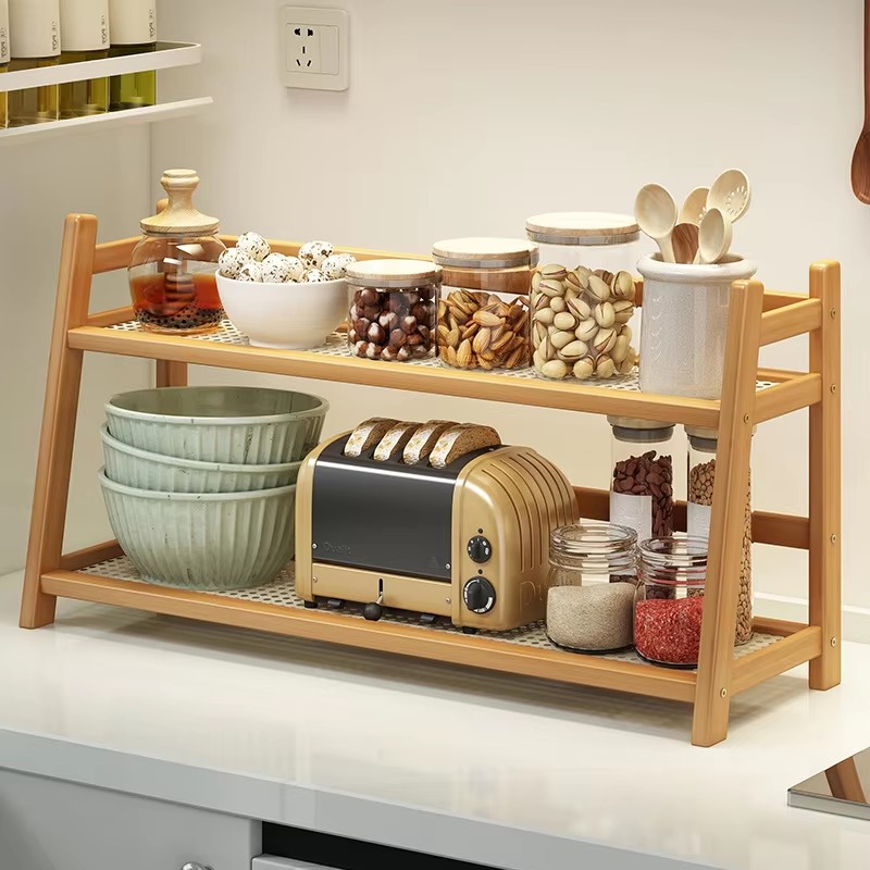 Rak Penyimpanan Dapur Bambu 2  - Room Divider Bamboo ulasan dan harga