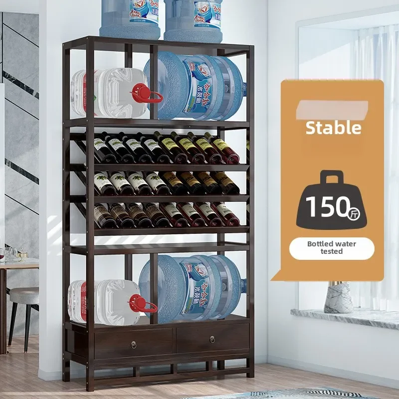 Lemari Pajangan Anggur Merah R - Room Divider Bamboo ulasan dan harga