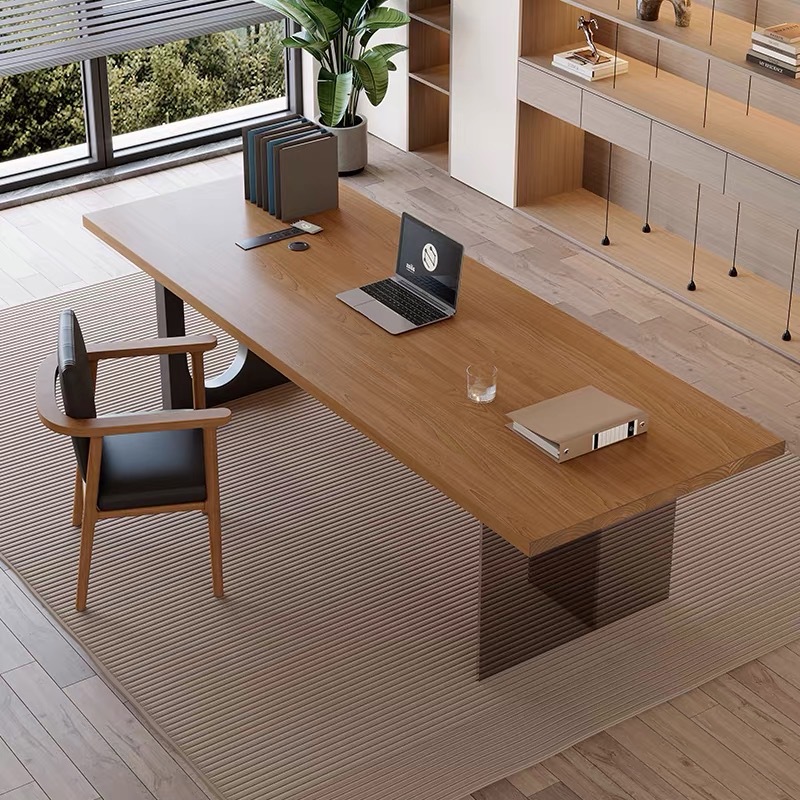 Meja Kantor Kayu Mengambang Ak - Office Furniture Modern ulasan dan harga