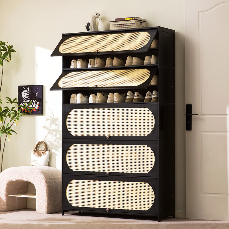 Lemari sepatu bambu hitam mode - Room Divider Bamboo ulasan dan harga
