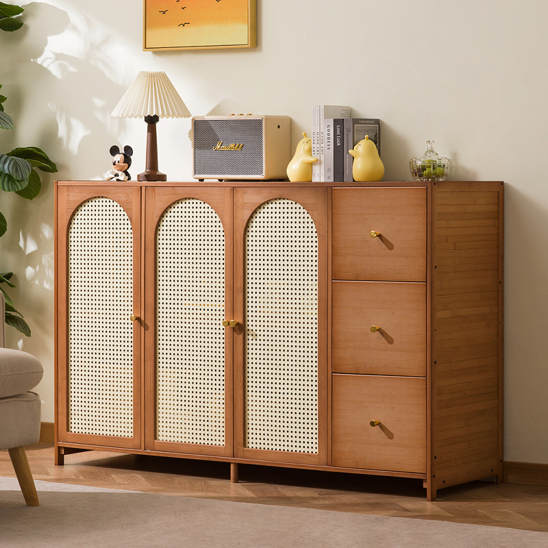 Lemari ruang tamu bergaya retr - Room Divider Bamboo ulasan dan harga